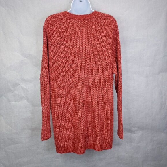 cAbi Sweater Women's Small Playoff Pullover Cable Knit Crew Neck Tunic Orange - Picture 3 of 16